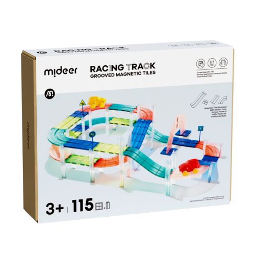 Racing circuit coloured magnetic building set 115 pcs