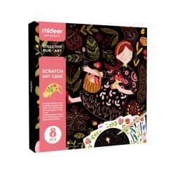 Scratch off pictures - Girls and animals 8 pcs