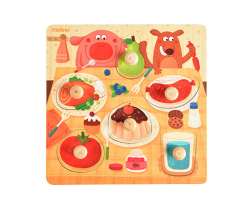 Dinner insertion puzzle 6 pieces