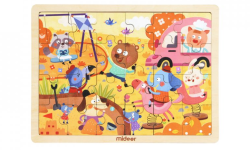 Wooden baby puzzle On the playground 24 pieces